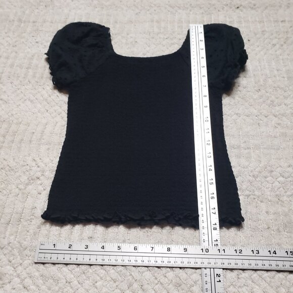 Art Class Black Puffy Top Size L 10/12 - Picture 4 of 7